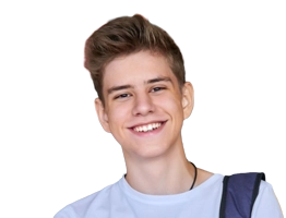 Smiling young man with backpack