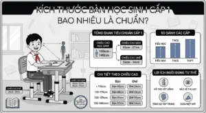 Tiêu chuẩn kích thước bàn ghế học sinh cấp 1 hiện nay