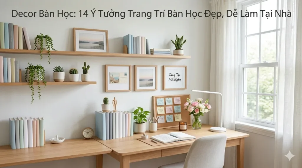 14 ý tưởng Decor bàn học đẹp