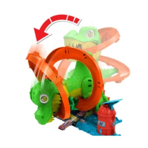 Đồ Chơi Trạm Cứu Hỏa Khủng Long T-rex Hủy Diệt HOT WHEELS
