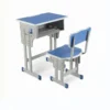 Bộ bàn ghế học sinh PAMSC06 nhựa PP xanh dương đồng bộ ngăn đựng sách xám giỏ lưới dưới chân điều chỉnh độ cao