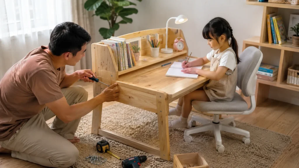 hướng dẫn tự làm bàn học cho con tại nhà đơn giản bằng gỗ
